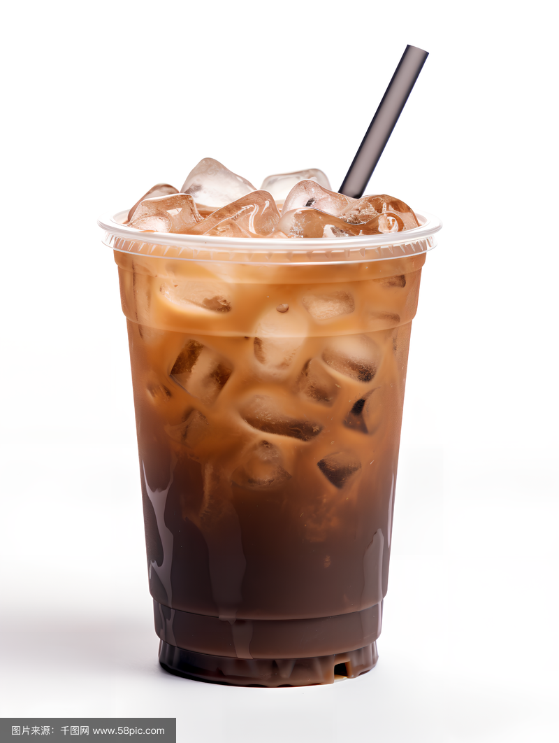 冰咖啡与茶叶的纯白视觉盛宴 背景与产品的共鸣之美